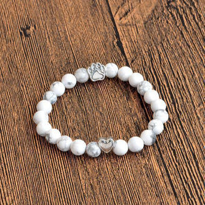 Natural Stone Paw Bracelet